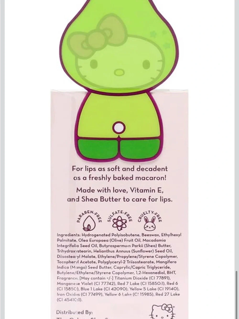 The Crème Shop x Hello Kitty Juicy Pear Macaron Lip Balm-New